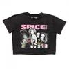 Spice Girls Womens/Ladies Canada Stone Wash Crop Top