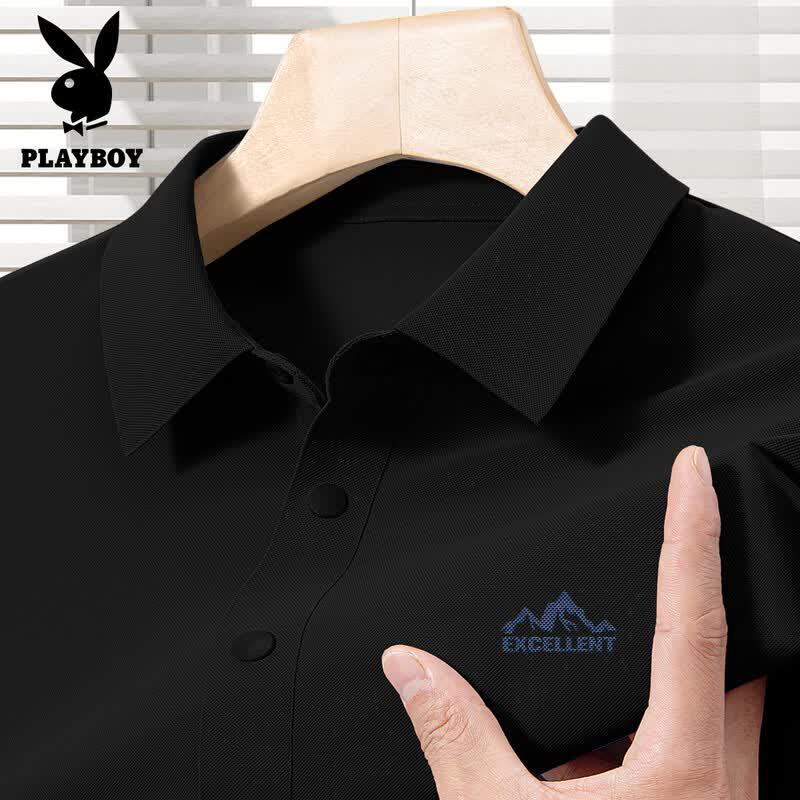 PLAYBOY Men s Ice-Feel Quick-Dry Polo Shirt M