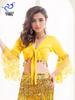 Belly Dance Lace Top with Flared Sleeves and Tassels for Performances