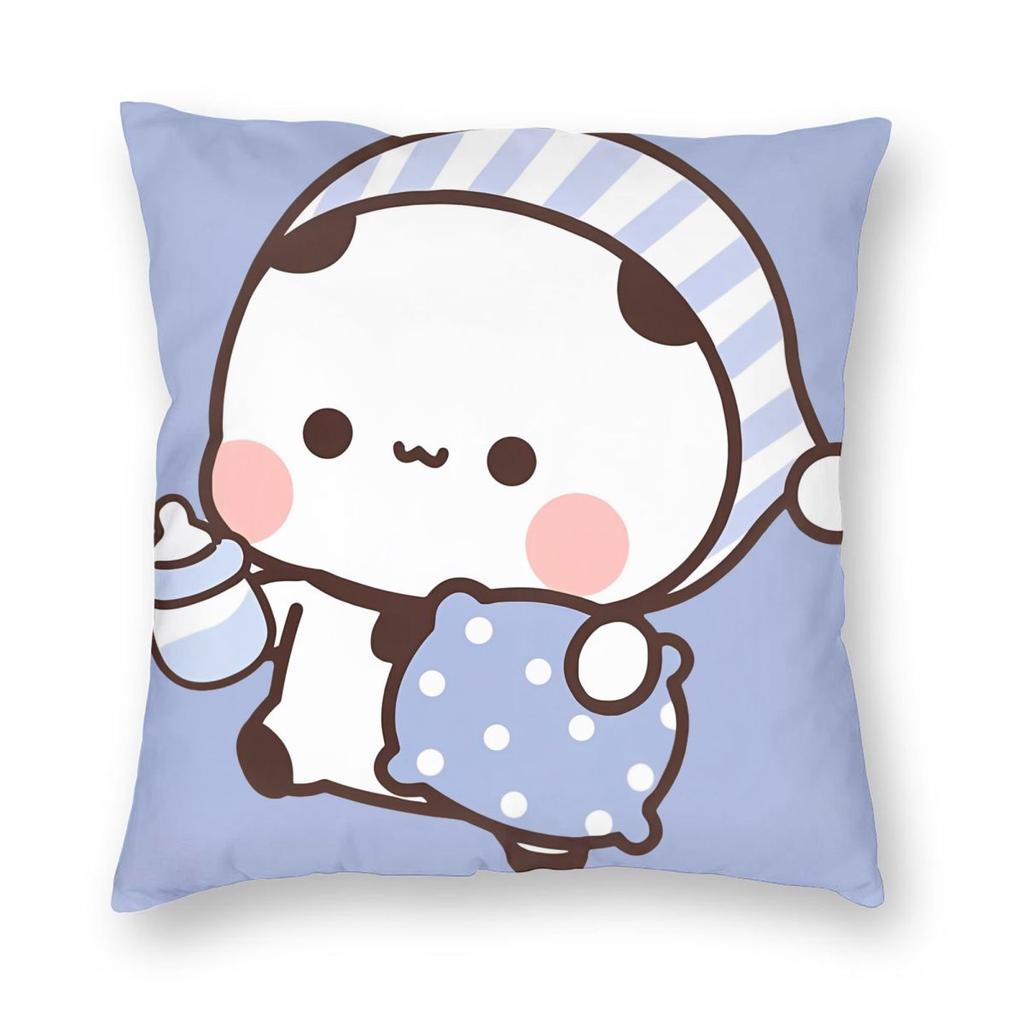Bubu Dudu Xmas Christmas Pillowcase Printed Fabric Cushion Cover Decor Throw Pillow Case Cover Car Zippered 18''