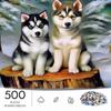 500pcs/Puzzle Game for Training Endurance And Logic - Exquisite Puzzle with Snow Forest Cute Dog on Perch Design, Suitable for Living Room Decor, Bedr