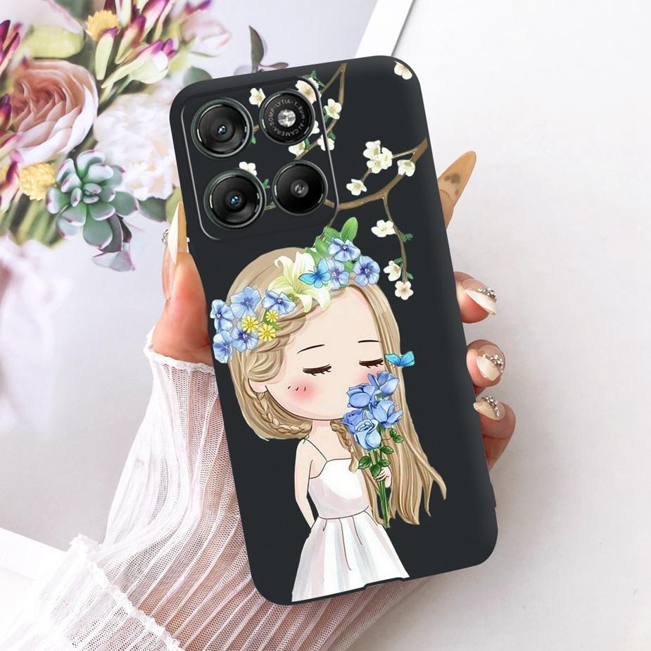 For Motorola Moto G77 5G Case XT2621-4 Luxury Flowers Painted Cover Soft Silicone Case For Moto G67 G 77 MotoG67 MotoG77 5G Bags