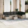 VidaXL Garden Lounge Set with Cushions 9 Pcs, Patio Sofas, Patio Furniture Set, Outdoor Furniture, Grey 3254109