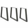 VidaXL Dining Table Legs V-Shape 3 Pcs Anthracite 70 X (72-73,3) Cm Steel 4012586
