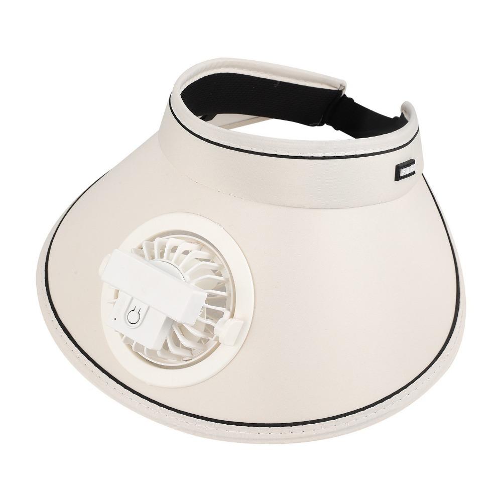 Breiter Rand Sonnenschutzhut Atmungsaktiver Kühlventilatorhut Modischer Sonnenschutz-Ventilatorhut Damen