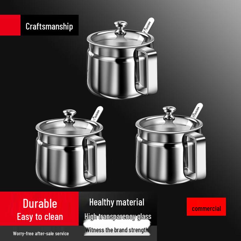 

Kitchen 304 Stainless Steel Seasoning Jar Set