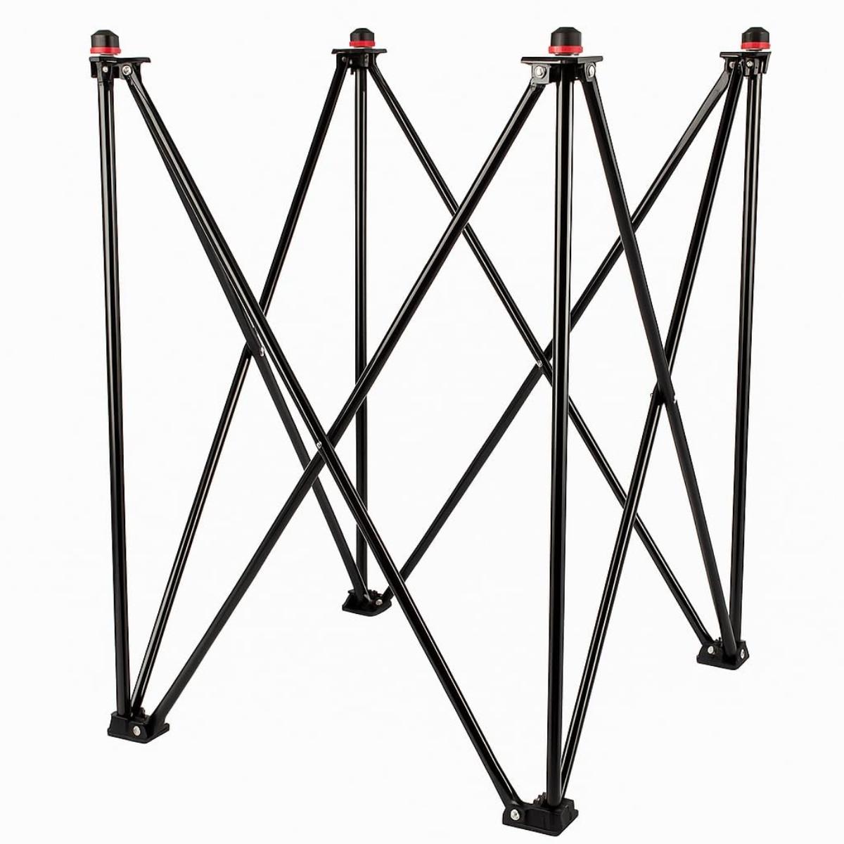 KD Willmax Carrom Foldable Stand - Easy Fold Stand for Board Games, 24-Inch Standard Height with Adjustable Leveler and Soft Rubber Top