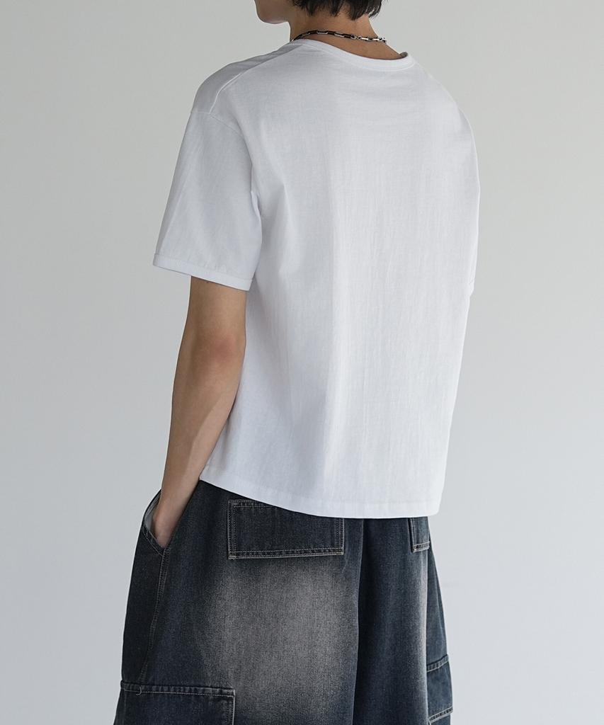 Jikeulib Essential U-Neck Semi-Crop T-Shirt 3 Colors