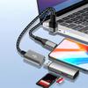 Right Angle Type C Splitter Charging Cable 25cm Double USB Port 66W Fast Charge Nylon Braided Cord For Phone Laptop Accessories