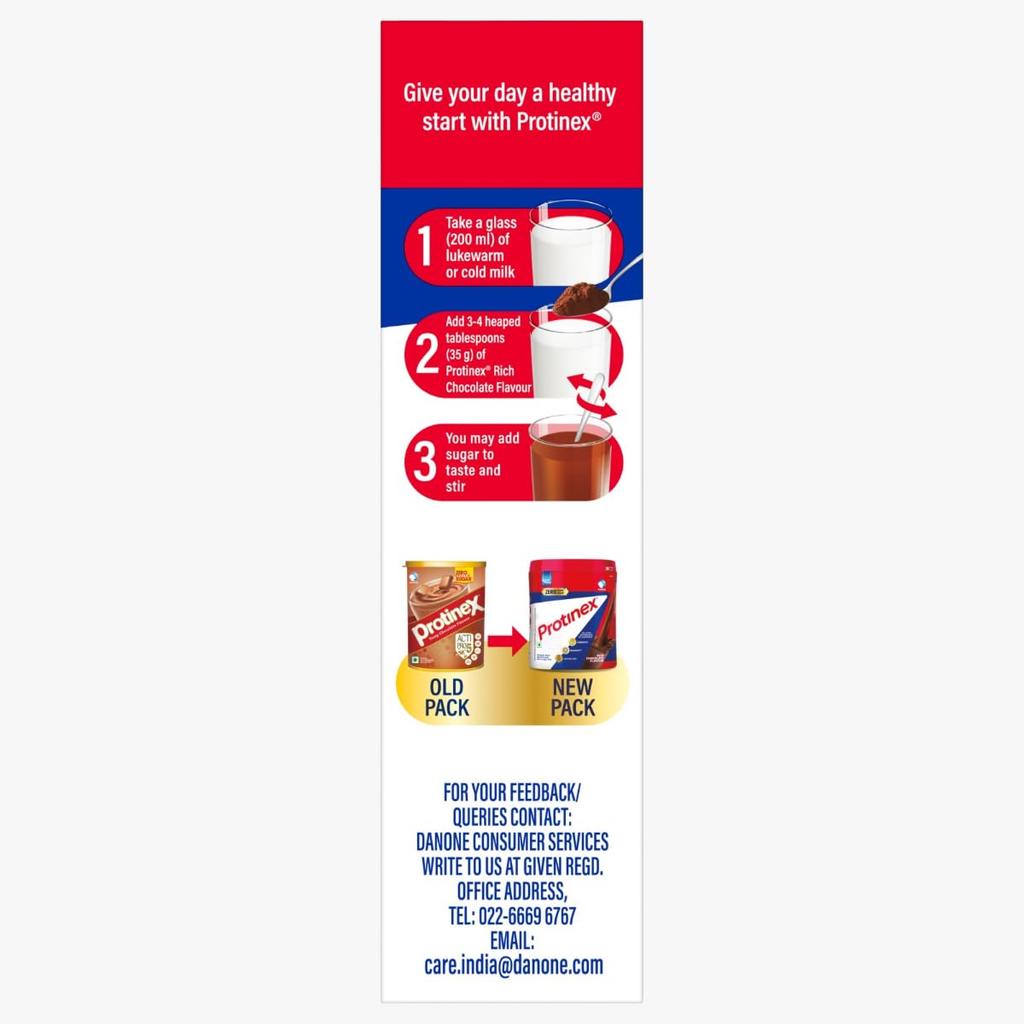 Protinex Rich Chocolate Nutritional Protein Mix For Adults 200 Gms BIB With 25 Vital Nutrients For Strength