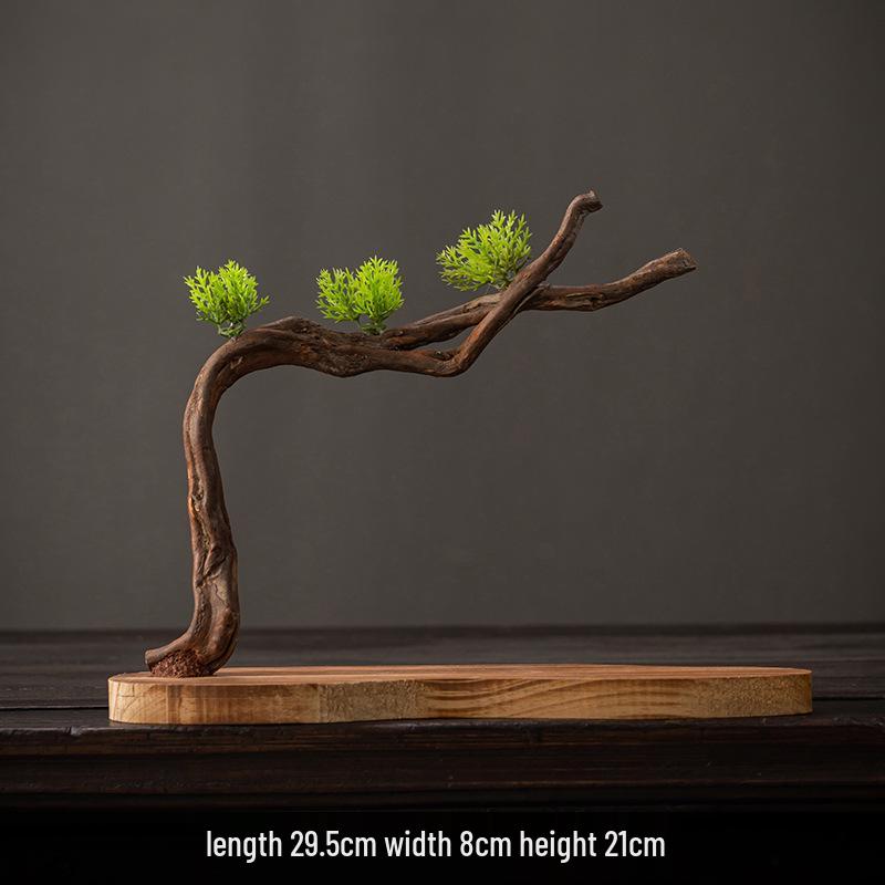 Zen Style Natural Wood Root Carving Ornament: Living Room Decoration & Bracelet Display Stand