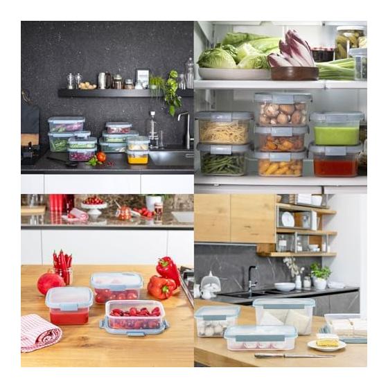 CURVER Smart Fresh Storage Container Square 1.1L | Food Storage Container Storage Container Food Container Plastic Container Microwave Safe