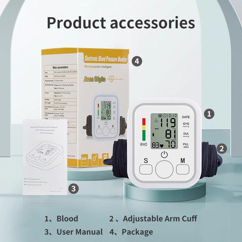 Medical Electronic Blood Pressure Monitor Upper Arm Pulse Detection Home Elderly Smart Blood Pressure Monitor