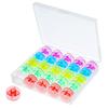 25Pcs/Set Plastic Threads Bobbins Sewing Machine Spools with Storage Box for DIY Embroidery Accessories Household Sewing Tools