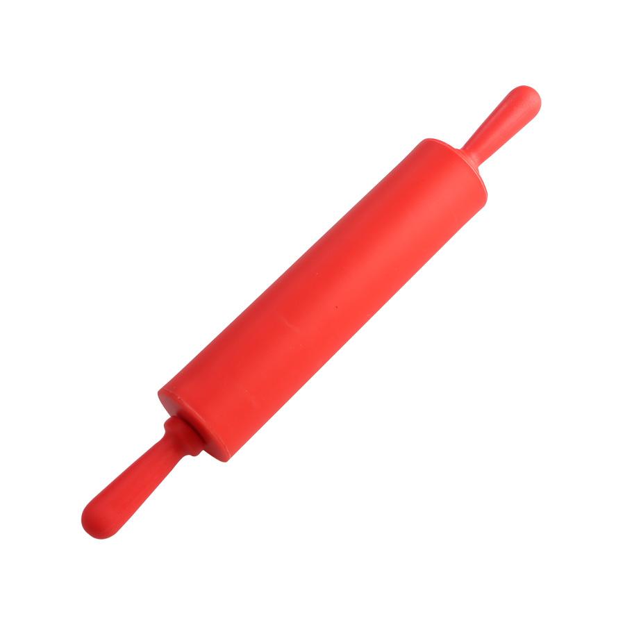 Non-Stick Plastic Handle Pin Pastry Dough Flour Roller Silicone Rolling Pin Pizza Pasta Roller Kitchen Pastry Baking Tool