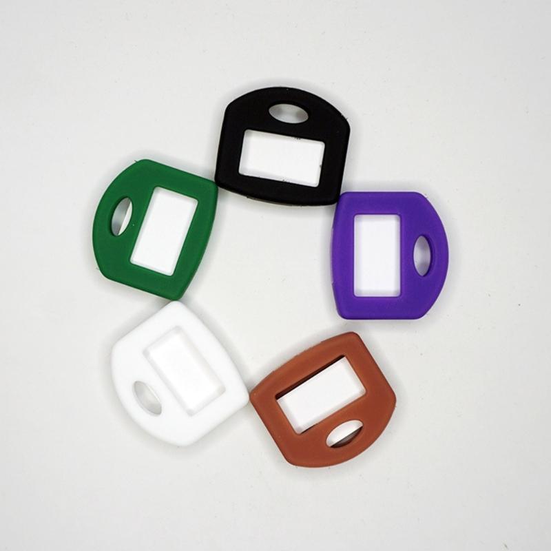 80 ST Färgglatt Silikonnyckelskydd Set Nyckelskydd Silikonnyckelhuvuden för Enkel Nyckelidentifiering och Organisation