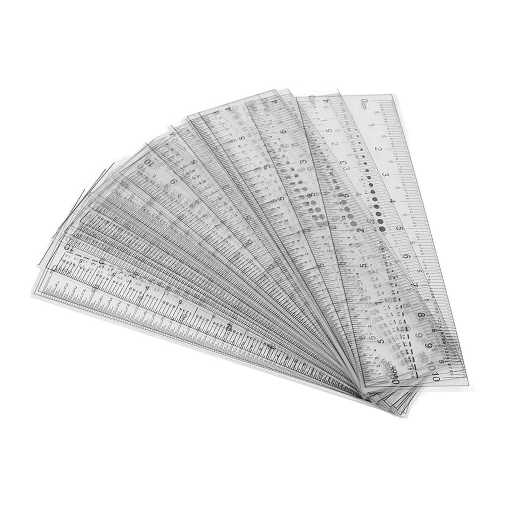 20pcs Eyebrow Template Ruler Measuring Foldable Eyebrow Stencil Microblading Ruler for Home Travel