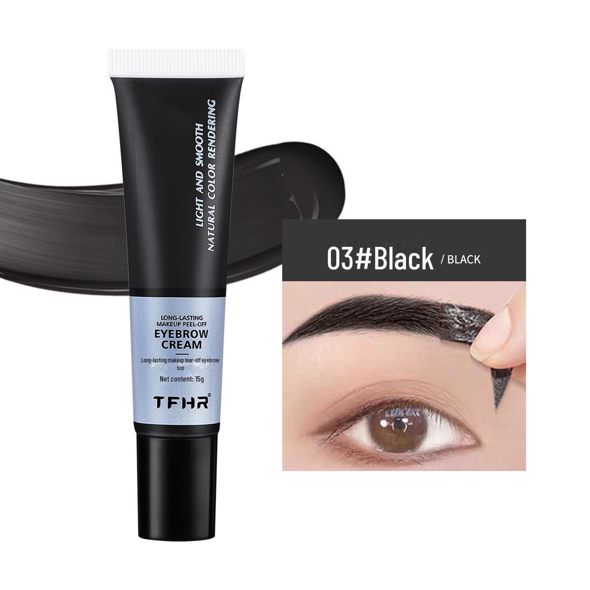 

Водостойкая и устойчивая к поту отрывная краска для бровей TFHR, 15 г — долговечное решение для ленивого татуажа бровей 15g чёрный