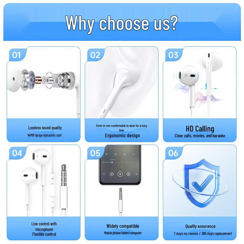 OKSJ S-1 Wired Half-In-Ear Earphones