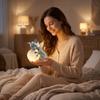Holding Ball Resin Figurine Lamp, Battery Operated LED Decorative Light for Home Shelf Bedroom Desk