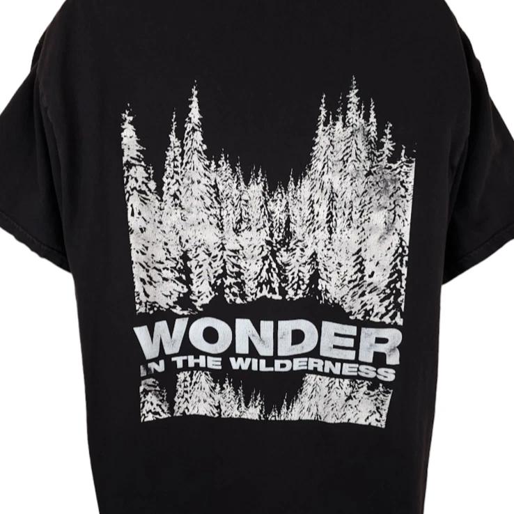 

Vintage Wonder In The Wilderness T Shirt Mens Size XL Black Nature Tee New Life S