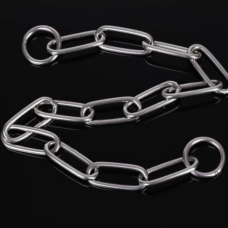 

Квадратная латунная P-цепь из нержавеющей стали для дрессировки собак, собачья цепь, ошейник для средних и крупных собак, дрессировка собак, собачья цепь, взрывозащищенная контрольная цепь 3.0*55CM