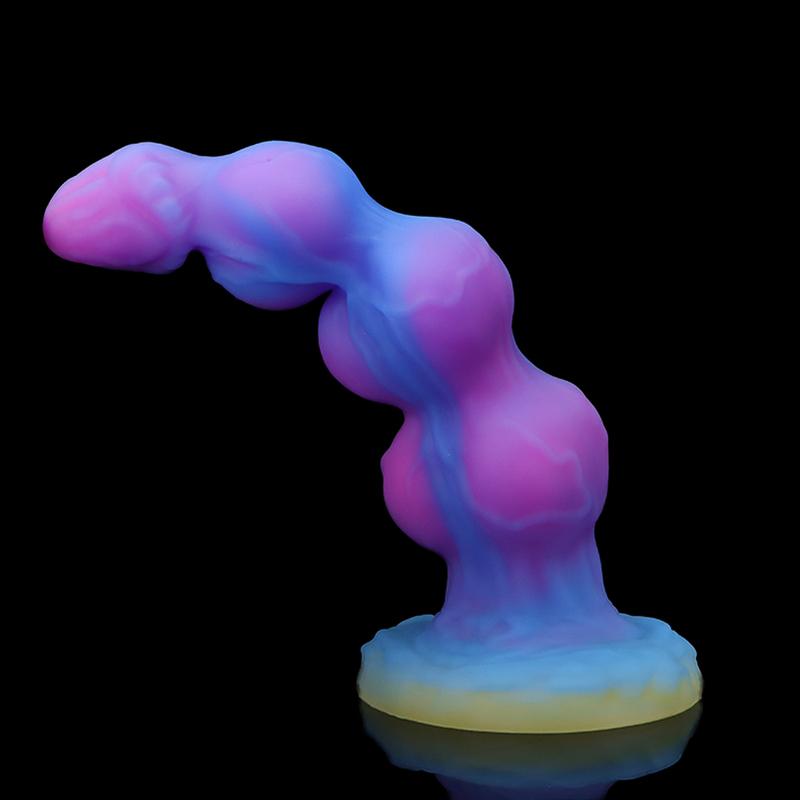Huge Anal Dildos Realistic Dog Dick Luminous Animal Penis 3 Balls Anal Plug Silicone Butt Plug for Women Vaginal Masturbation