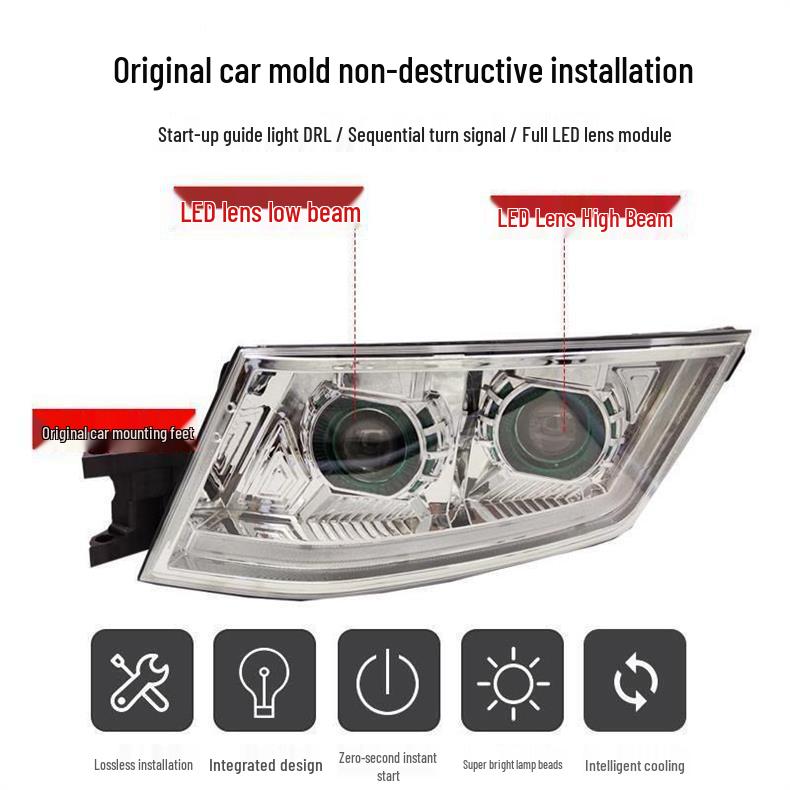 JAC Gallop K7 LED Headlight Assembly - Super Bright Dual Projector Daytime Running Light