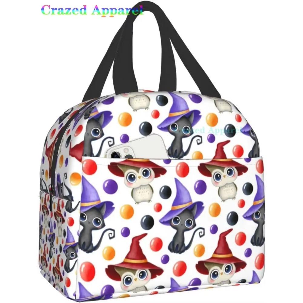 

Ланч-бокс Pastel Goth Witchy для женщин, изолированный портативный ланч-бокс с передним карманом для работы, многоразовая сумка-холодильник 22x20x13CM