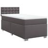 Maison Exclusive - Sommier à lattes de lit avec matelas Gris 90x190 cm Similicuir