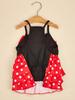 Hundekleid Mädchen Hund Ärmellos Kleidung Polka Dots Haustierbekleidung Hündchen Rote Schleife Katzenkleidung Welpenkleider Kostüm Kleidung