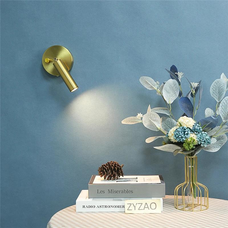 Modern Wall Lamps Folding with Switch LED Reading Spot Light for Home Study Wall Lights Bedroom Bedside Living Room Decor Light