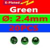 20 Pz/borsa 3/32 2.4mm Perline In Ottone Per Costruzione Mosche Dipinte Perline In Ottone Perline In Rame Rosa Arancione Arcobaleno Verde