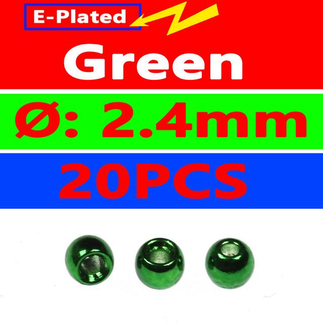 20 Pz/borsa 3/32 2.4mm Perline In Ottone Per Costruzione Mosche Dipinte Perline In Ottone Perline In Rame Rosa Arancione Arcobaleno Verde