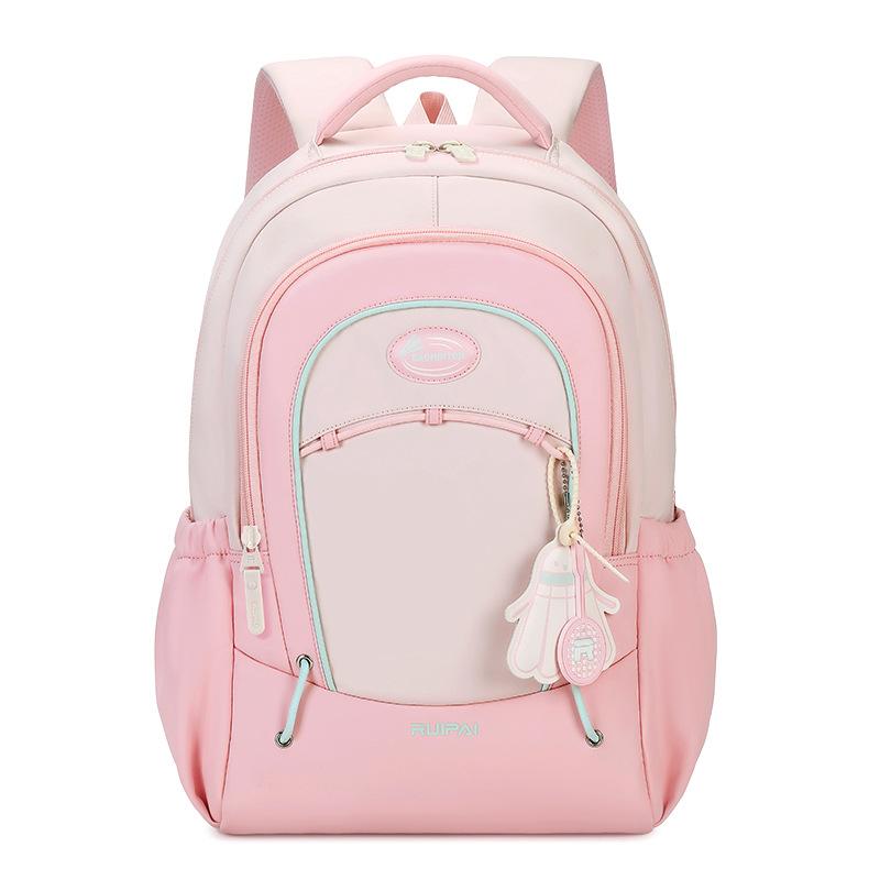 

Новый рюкзак для путешествий, легкий и вместительный рюкзак для отдыха, снижает нагрузку и защищает позвоночник, и студенческий школьный рюкзак. вишневый розовый