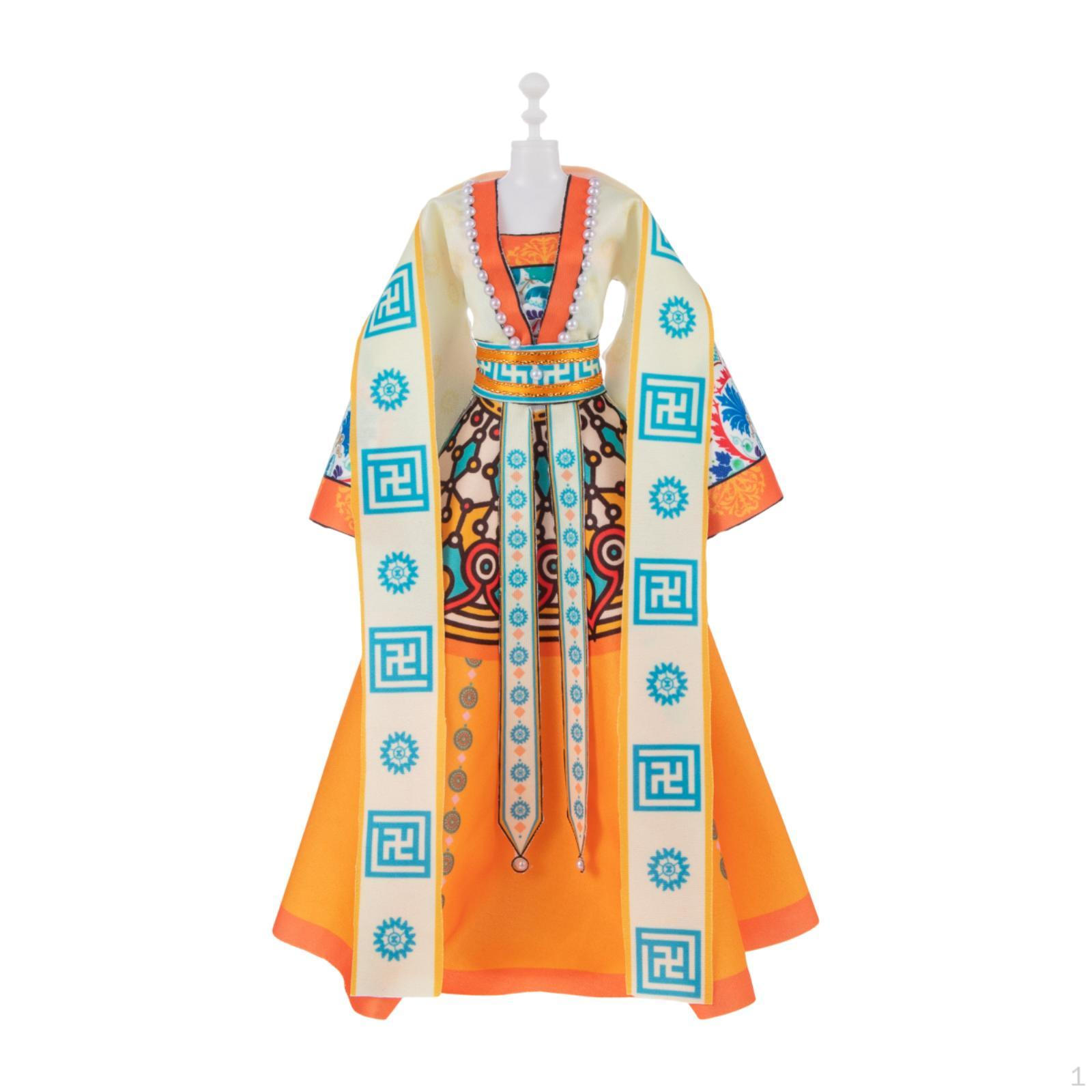 

Ancient Chinese Doll Clothing Dress Soft Handmade Party for Collectible style A1