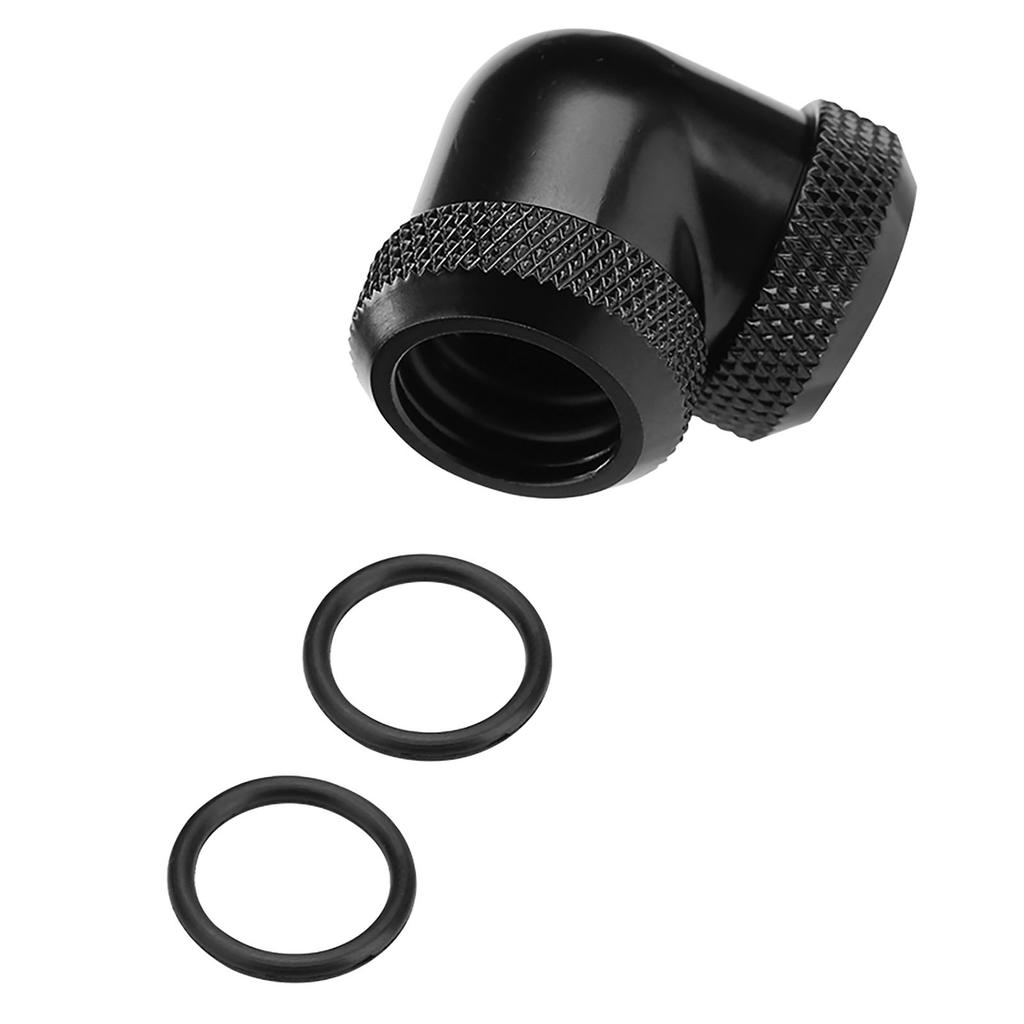 14mm OD DIY Twist 90 Degree Elbow Dual Hard Pipe Tube Connector Water Liquid Cooling