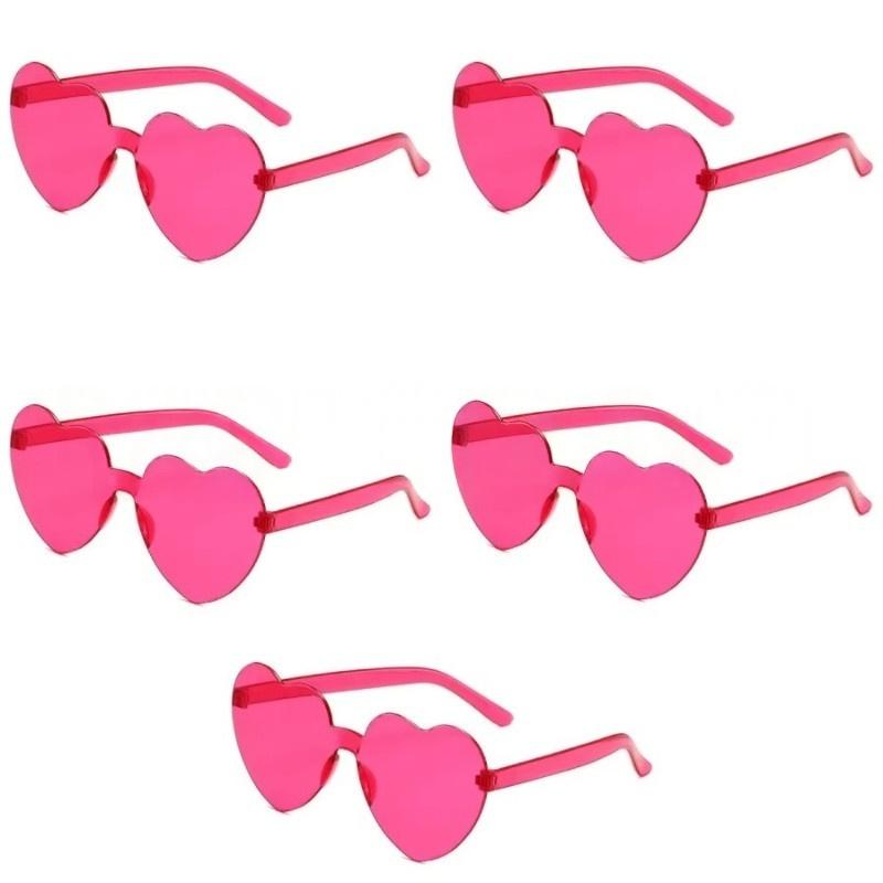 5/10pairs Heart-Shaped Glasses Party Favor, Funny Novelty Eyewear Sunglasses for Weddings, Birthday, Anniversary, Bachelor Party