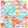 50 Soft Cute Multi-Colored Cat Stickers, Russian Mood Labels, Skateboard Water Cup Suitcase Decorative Stickers