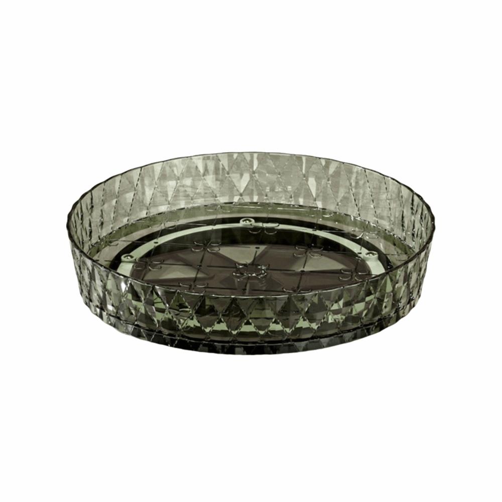 

Transparent Round 360 Rotating Tray with Base Space Saving Spice Rack Kitchen Organizer Pantry Cabinet Turntable Office зелёный