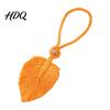 Rental Friendly Curtain Accessory Braided Leaf Tieback Boho Cotton Rope Holder Fringe