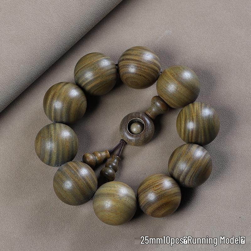 Argentina Green Sandalwood Men's and Women's Bracelet - 108 Beads, Prayer Beads of Yu Sandalwood & Rosewood.