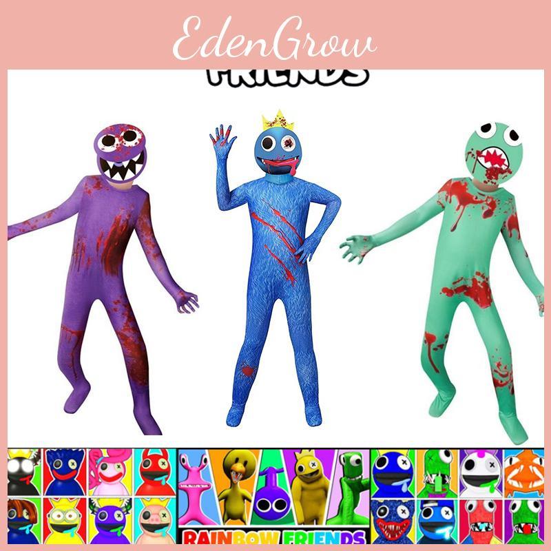 Buntes Roblox Rainbow Friends Cosplay Kostüm Jumpsuit für Kinder und Erwachsene