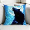 Moon Roaring Wolf-W Square Double-Sided printed Pillow Case Bedroom Bedside Pillow Sofa Cushion Cover Gift
