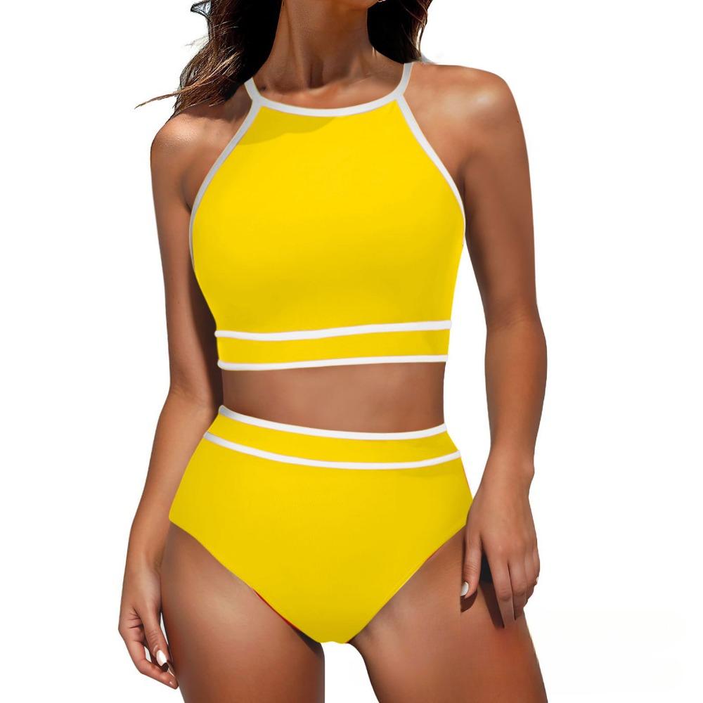 European and American Sexy Multi-color Swimwear Women's One-piece Swimsuit