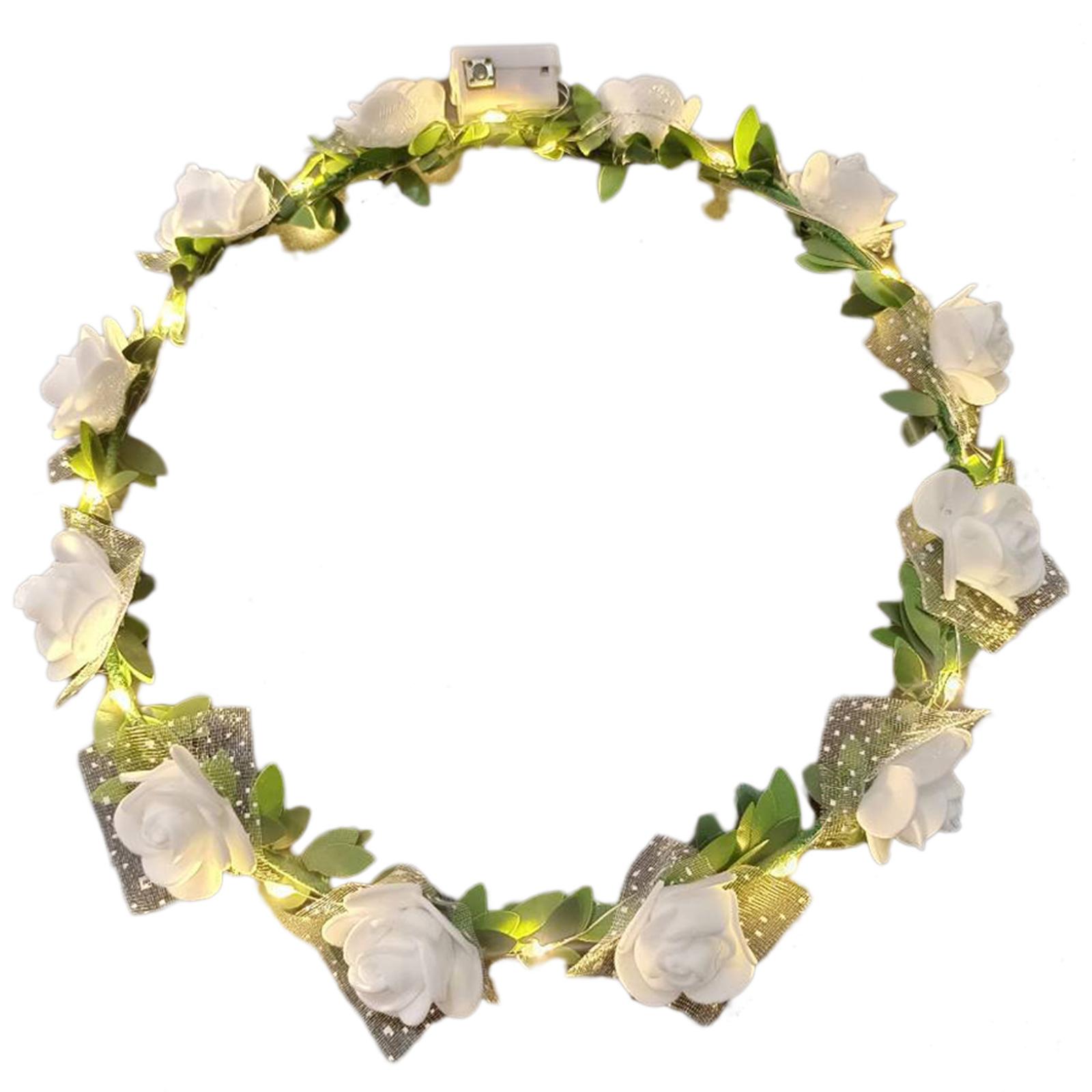 Luminous Crown Girl Spring Hairbands Handmade Elegant Flower Hair Ornament 1
