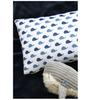 Coussin Décoratif - Wally - Petite Baleine - 30 X 50 Cm - Bleu Et Blanc - Non Déhoussable