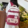 Schoolbag Schoolbag Junior High School Girls High Value Ins Korean Version of High School Students Lightweight Cute Girl Contrasting Backpack