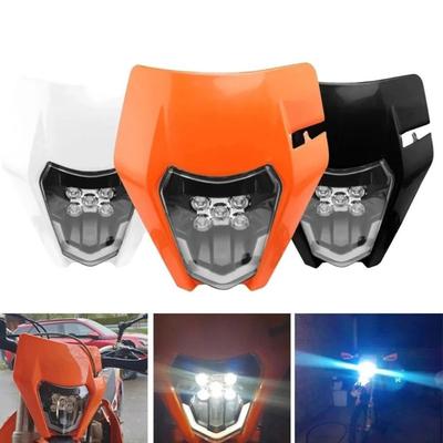 For KTM Motocross Headlamp 12V/5A Motocross Enduro Mask Motorcycle Headlight Plate  Outdoor