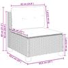 Vidaxl 10-Cz. Garden Furniture Set With Cushions, Beige, Poly Rattan